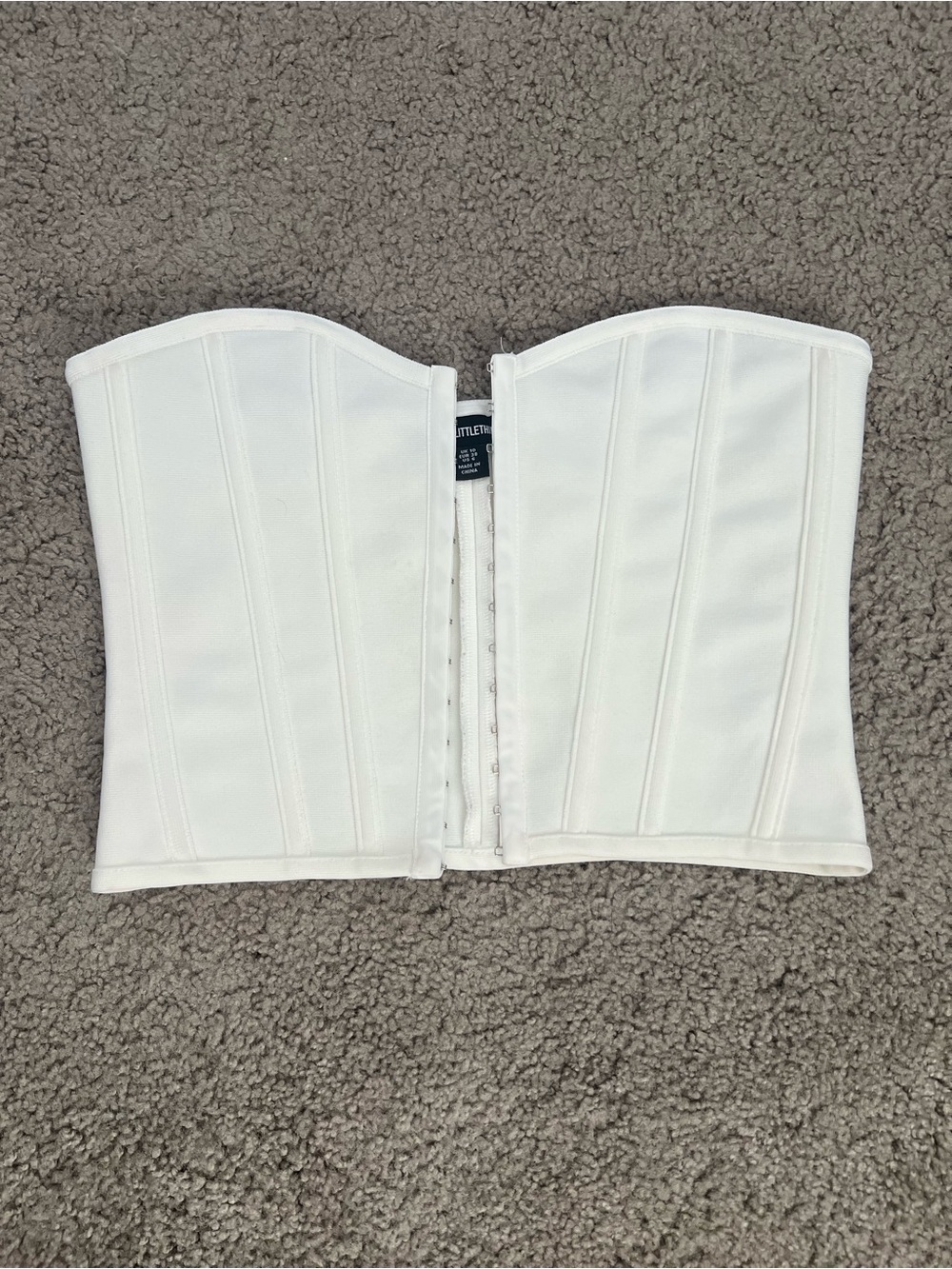 PrettyLittleThing White Corset Top